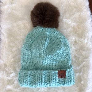 Handmade Knitted Baby Alpaca Wool Hat Ski Hat O/S